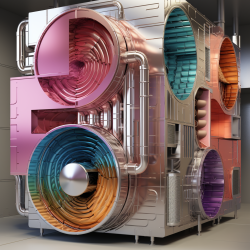 Dystopian futurist depiction of HVAC Requirements For Foam Insulation, using metallic colors