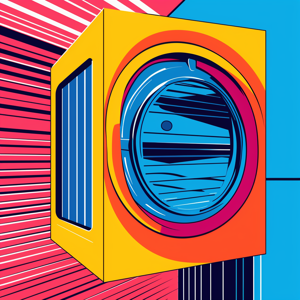 Pop-art representation of Air Filter Stuck In HVAC, using contrasting colors